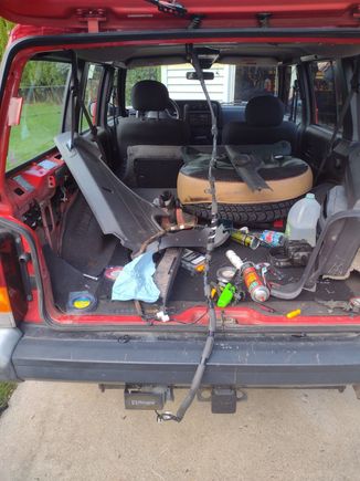 I kept the harness out of the Green jeep just for this occasion. Some of the insulation was already cracking, I wrapped it in electrical tape hoping to delay the inevitable.