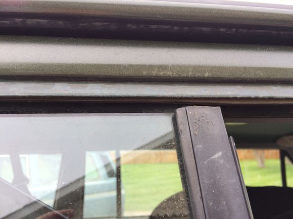 This is the hardest part of the rear windows.  Try not to bend the trim, but it can be straightened out a bit before paint.