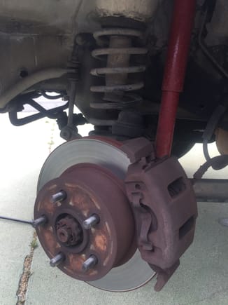 Before picture of the front rotors