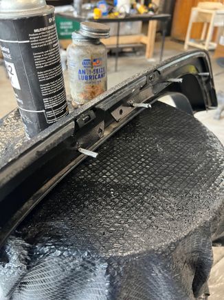 Antiseize applied to all the fender flare studs 