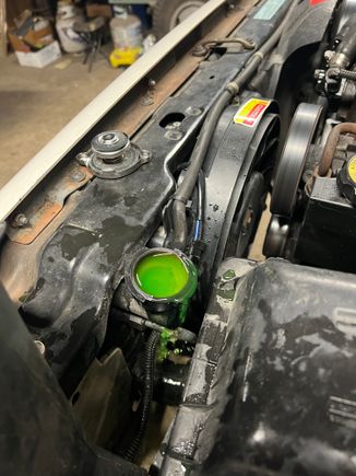 Puking coolant while burping 