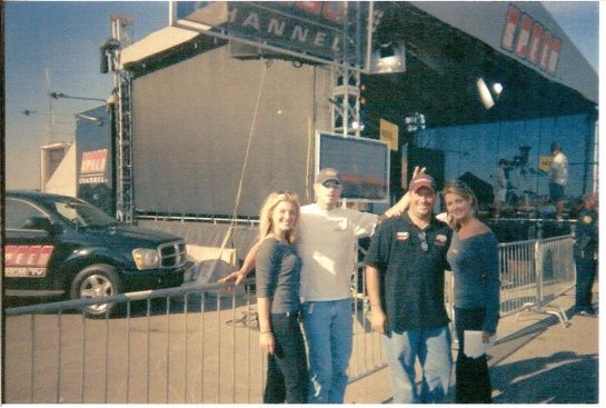 Ashley (Speed Channel girl)
Beau (Our Rear Tire Changer)
Me (The Pimp)
Summer (Speed Channel girl I dated)
Kansas '04