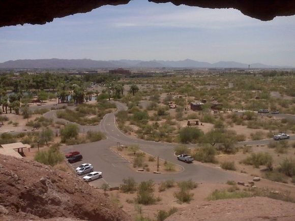 My Black XJ seen from the "Hole in the Rock."
