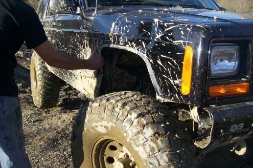 My buddy just HAD to have 35's