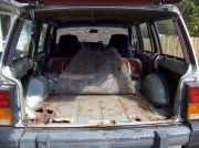 With carpet pulled up