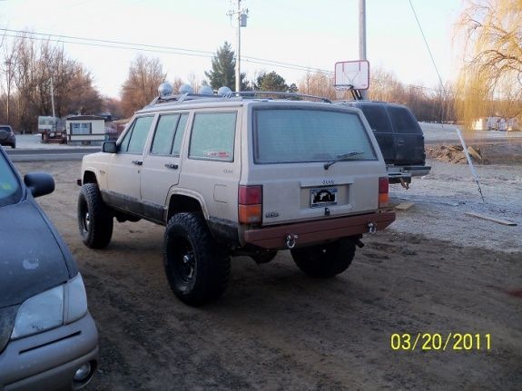 My 95 Xj - working on the custom bumpers