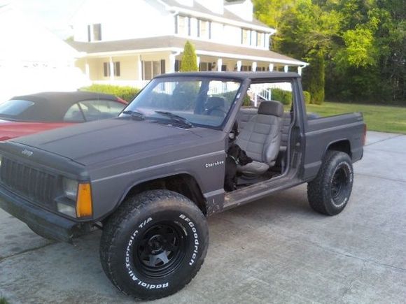 Newly chopped top with doors removed