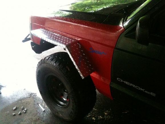 custom made diamond plate, aluminum, fender flares!