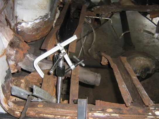 Lets get some new material into that shackel box, rear leaf driver side.