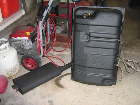 Muffler and Tank are prepared for the reinstall, coming soon.