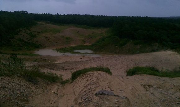 Wash outs and mud pit.