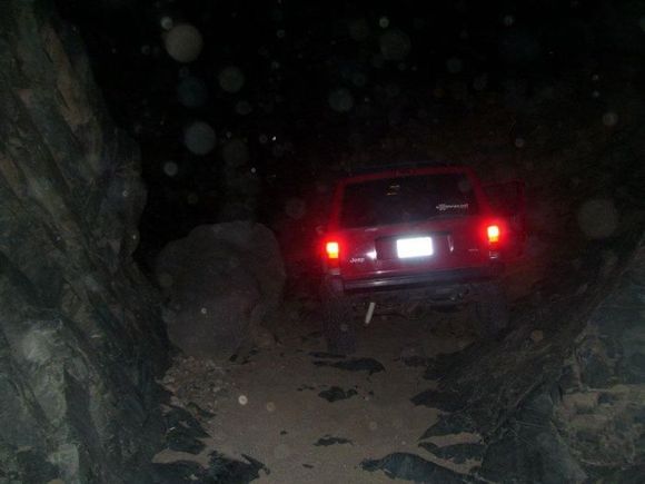 My Cherokee in "The Narrows" in Goler Gulch in the El Paso Mountain Range, near Red Rock, Ca.