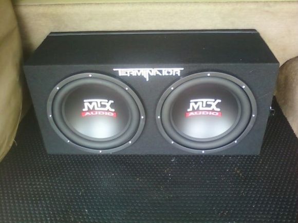 mtx terminator series 12's in a sealed box 600 watt per sub