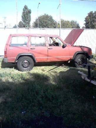 the passenger side... straight as an arrow