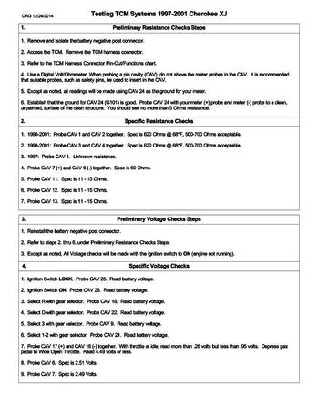 97-01 TCM Tests