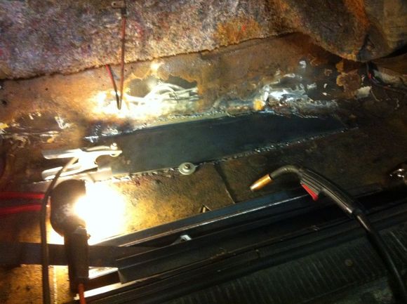 16ga patch, welding .023 wire and Lincoln 180