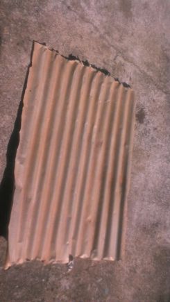 this is the material I used for the floor pans, it's aluminum roofing