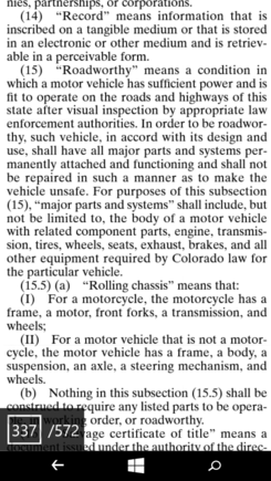Statute of how a "Rebuild from Salvage" car is inspected by the state before allowed back on roads. Better than nothing.
