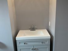 Sink and vanity installed and functional 
