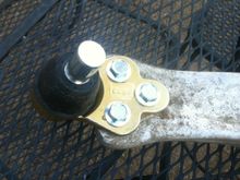 This groove on this Moog ball joint for FE1 FE3

If you use this in the FE5 knuckle the pinch bolt can’t tighten up on this and can crack and break the knuckle 