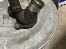 This is the oil cooler style thermostat housing, this one I’d off my 2011 2.4 l , the black rubber cap can crack and leak coolant 