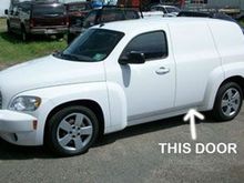 Read door, driver's side.