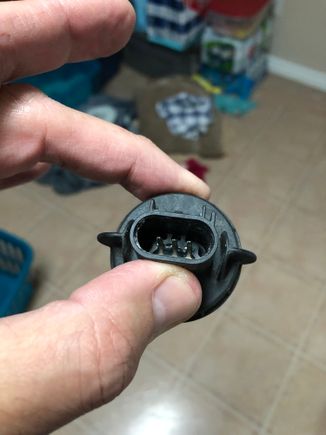 The male pins here must be straight lightly coated with dielectric grease