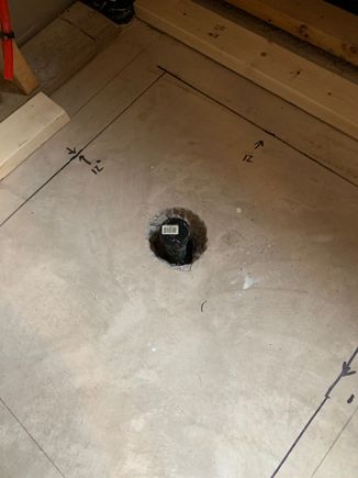 I had to break a hole in the concrete floor to put the shower drain into, the pan sits directly on the floor