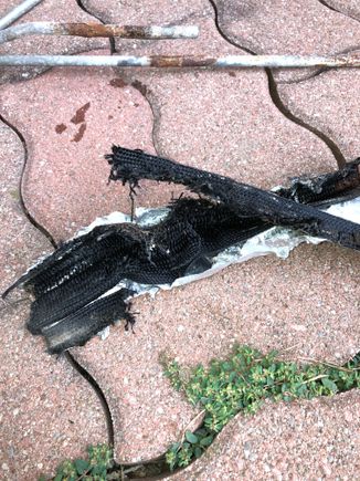 This is the fuel soaked insulation, it held moist up in there most likely from condensation 