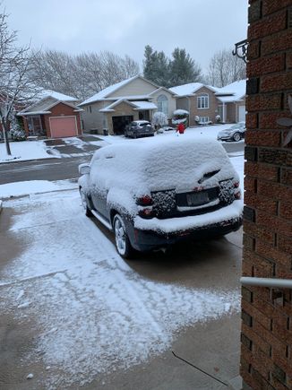 Makes it easy to find my HHR in the snow!