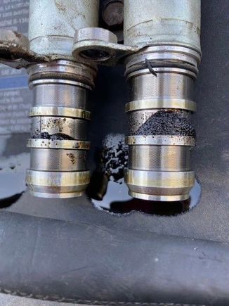 Oil passage is prior to the solenoids and the oil filter 