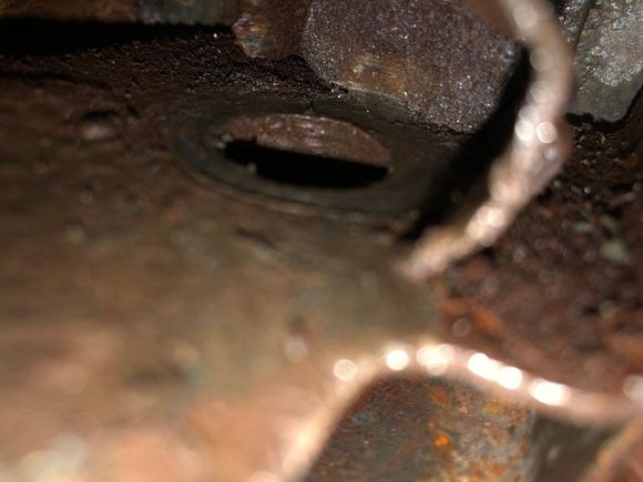 Where tge cage nut is caged on the driver’s side, steering rack and swaybar removed