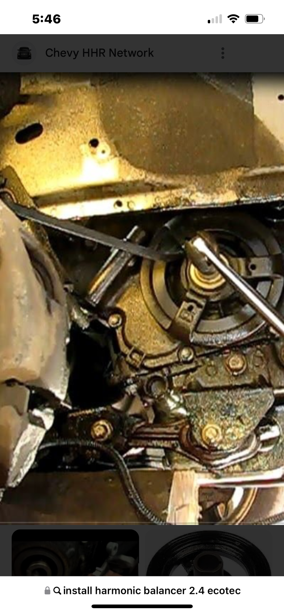 I’m going to suggest just the pry bar to hold the crank from turning, you shouldn’t need the socket and breaker bar , these photos are from removing and replacing the harmonic balancer