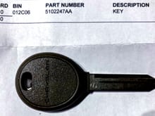 New non-programmed Chip Key w/o buttons.  They would this keep into 2007 Mopar Remote System on my 2007 Chrysler Aspen?
