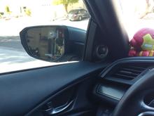 View of the driver's side, from the driver's seat