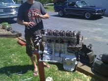 New engine being put together.