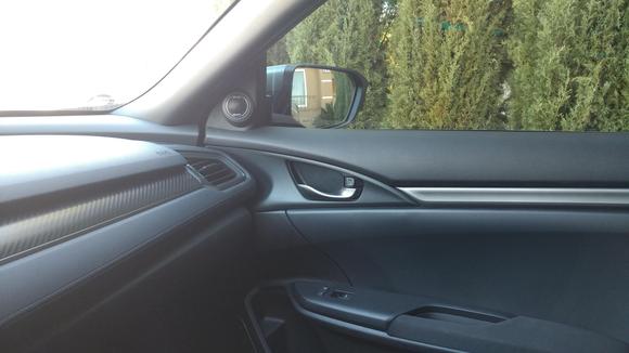 View of the passenger's side, from the driver's seat