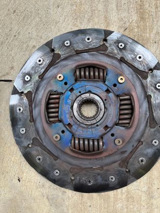 No material left on the friction disk.