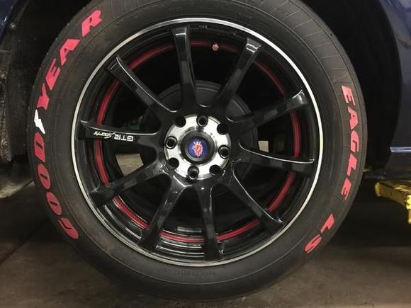 A friend of mine did this tire mod for me but I'm not sure if I like it yet, I think it might be too bold. I might clean it out this weekend.