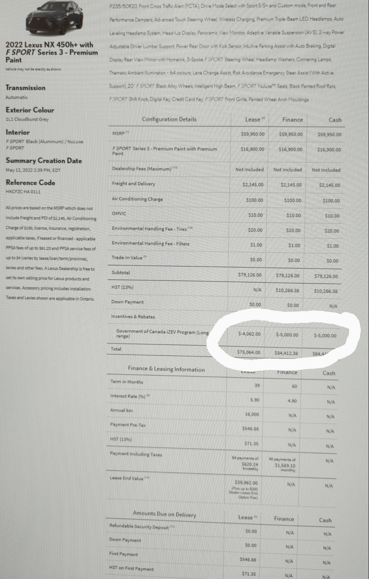  Canada Federal EV Rebate Program Expansion 450H Eligible Page 4 