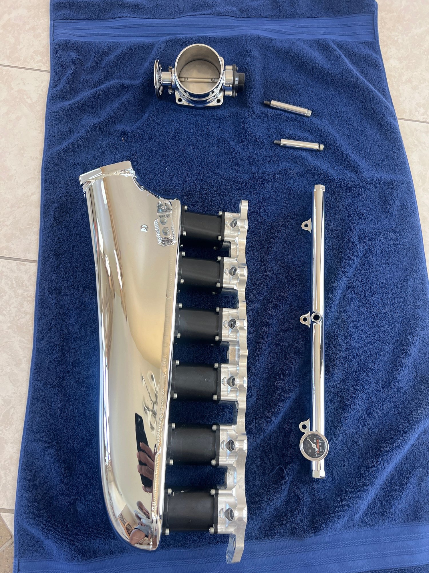 Engine - Intake/Fuel - 2JZGE Chromed Hypertune Intake Manifold/90mm TB/Fuel Rail - Used - -1 to 2026  All Models - Miramar, FL 33027, United States