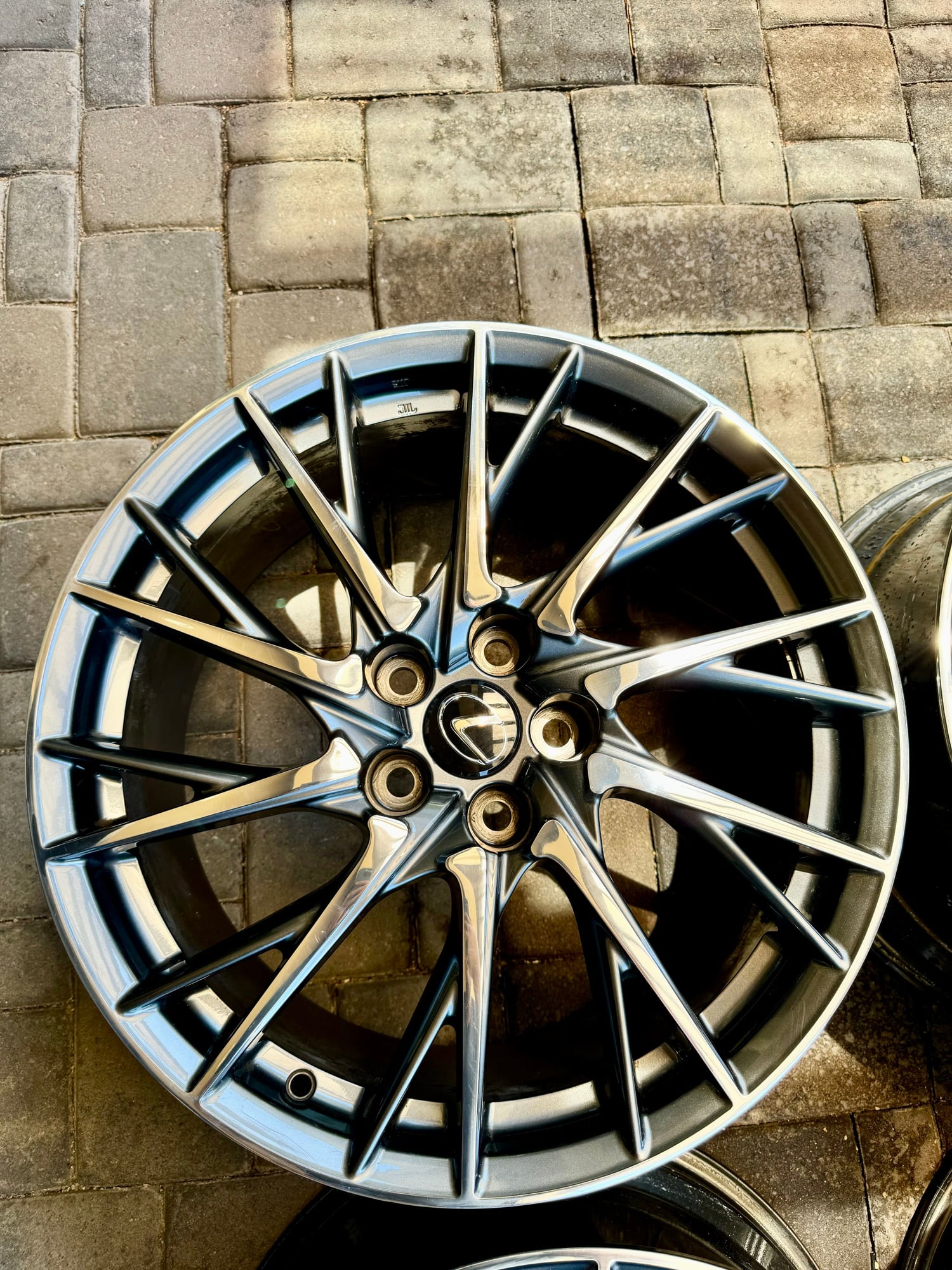 Wheels and Tires/Axles - RCF OEM BBS 20 split spoke polished gunmetal wheels - Used - 2015 to 2024 Lexus RC F - Buckeye, AZ 85396, United States