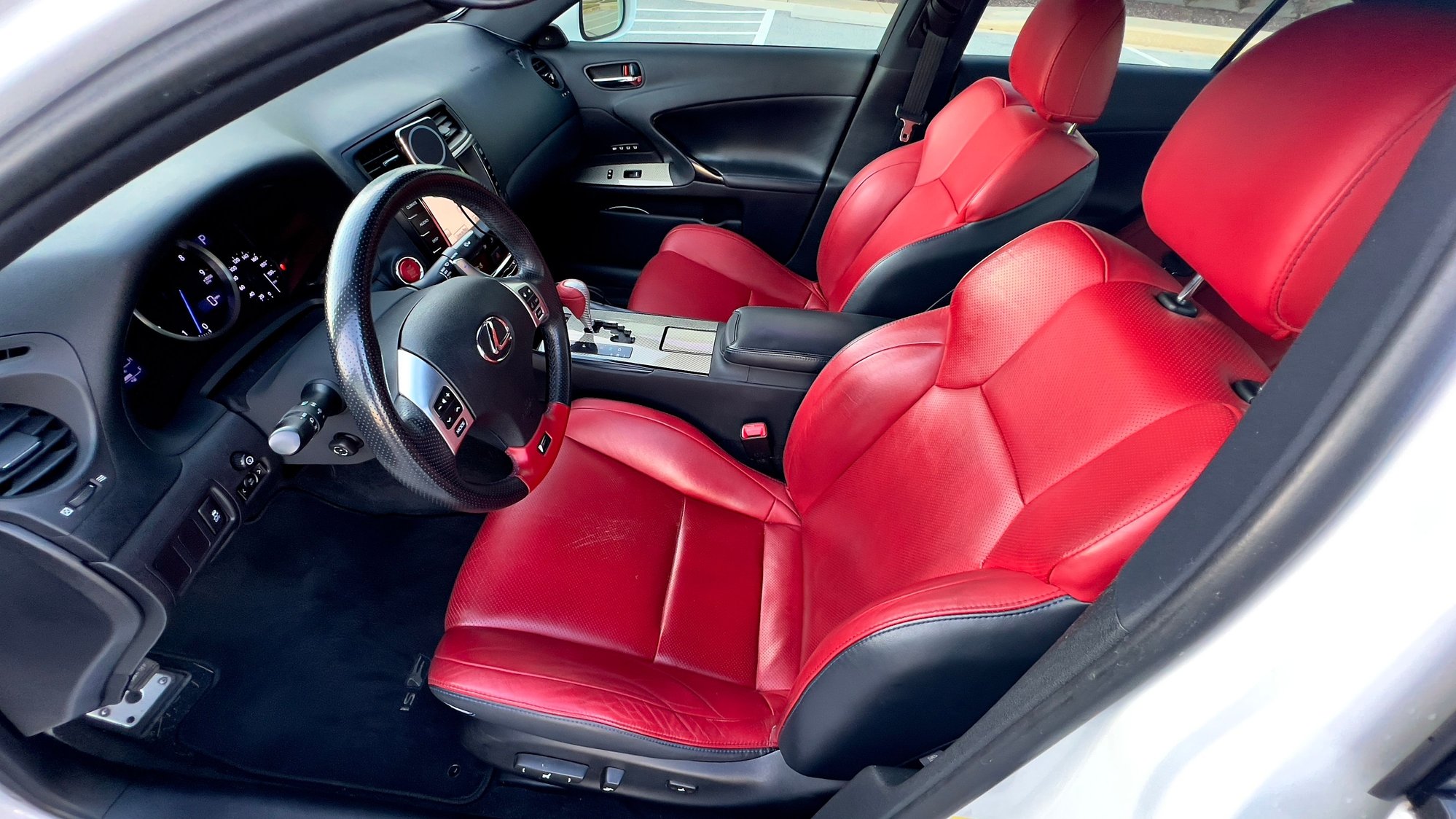 2012 Lexus ISF red interior, 76k, FBO, coilovers, 2 sets of wheels, CF