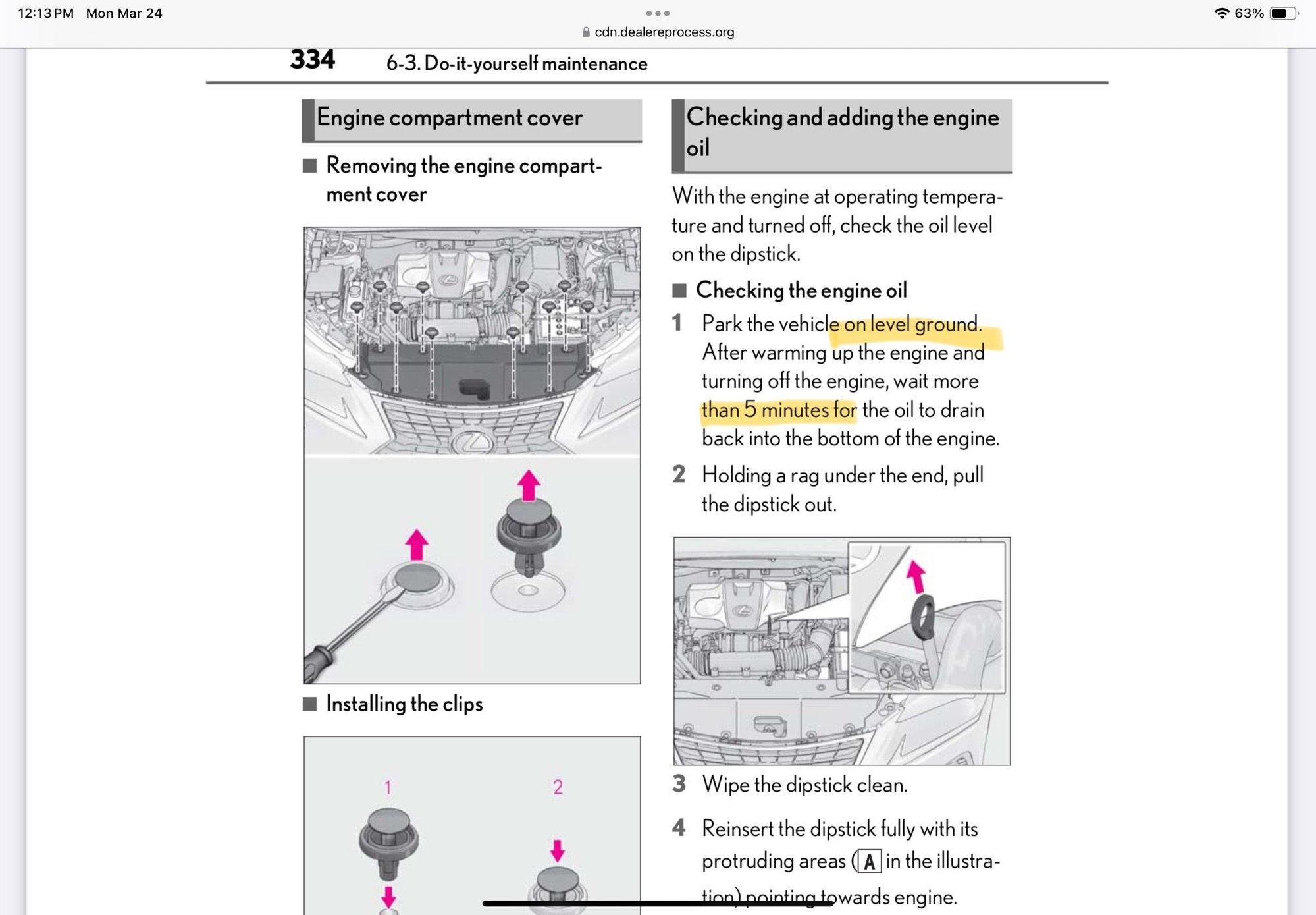 As per owners manual, wait just 5 minutes after shutting off, not overnight.