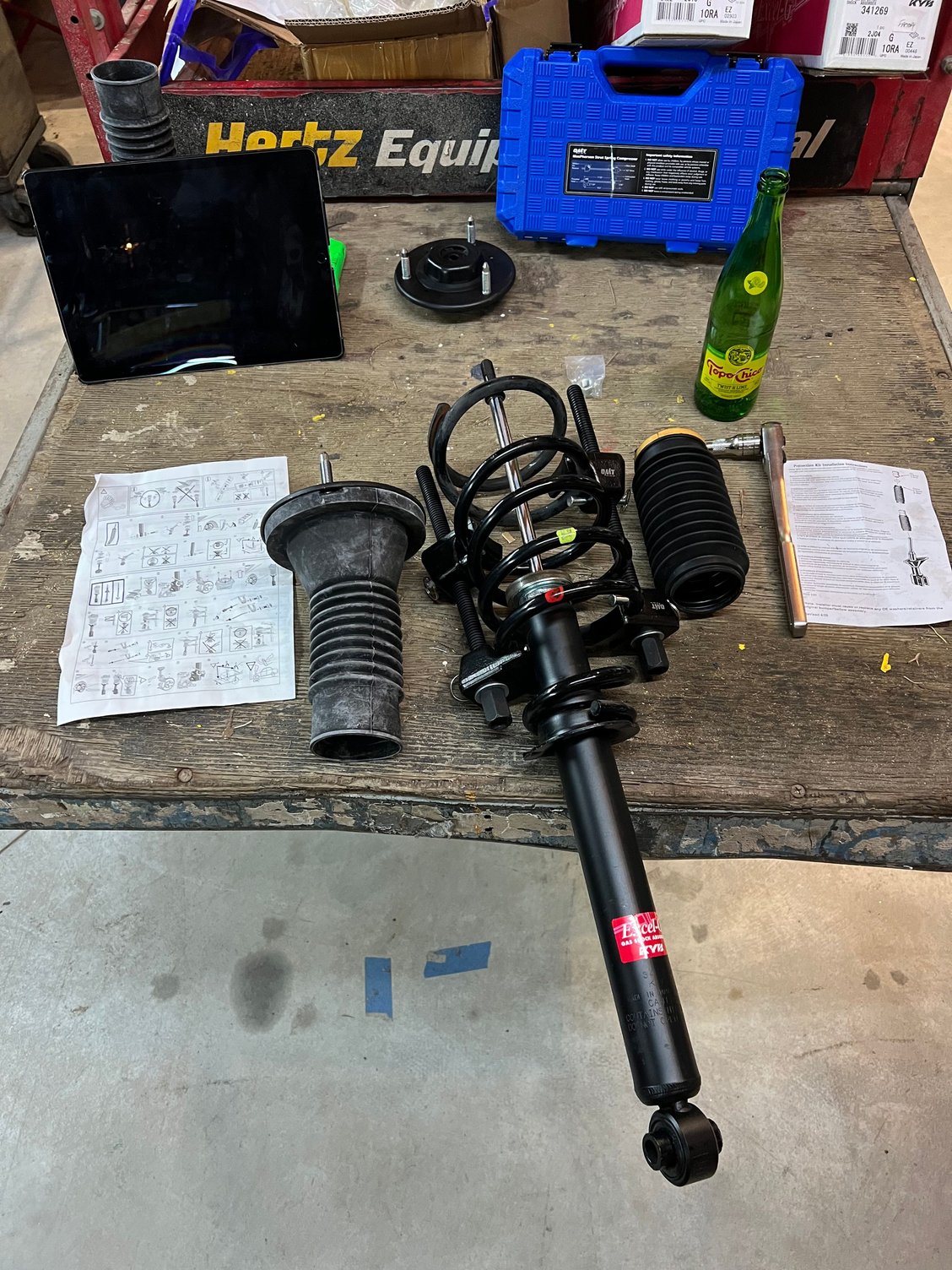 I might have to get a 2nd set of the spring clamps to get the top nut on?