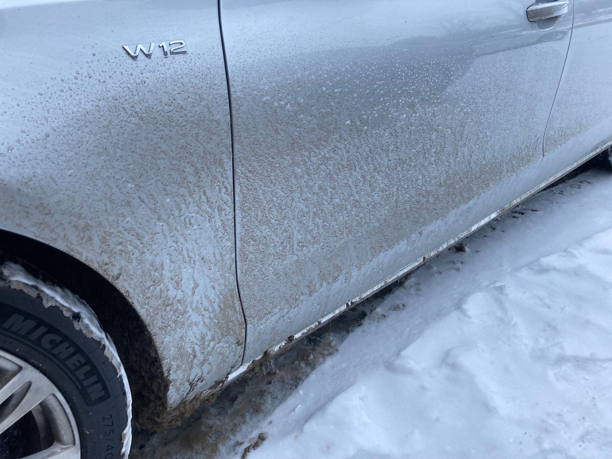 Not this last winter but the one before I intentionally took my daily driver W12 out to test the coating and my tires 