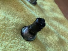Diff drain plug with some break in metal.