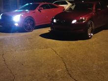 Me an a friend just out chilling here in a Cadillac with 26s I'm in the Lexus GS300 26s late night tripping