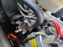 Leaking brake hose down side of accumulator/pump? 