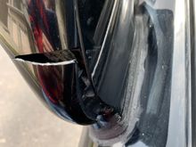 The metal base inside is cracked and has pushed out the plastic causing it to crack.